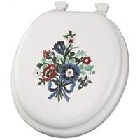 bouquet toilet seat, white