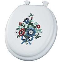 bouquet toilet seat, white