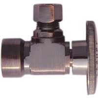 quarter turn angle valve, 1/2in. x 3/8in. venetian bronze