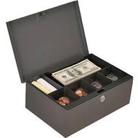 7605850 - CASH BOX W/KEY 11.54X7.8X4.33