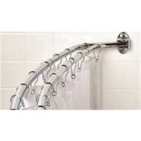 adjustable hotel double shower curtain rod, 72in.