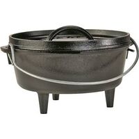 camp cast iron dutch oven, 2 qt