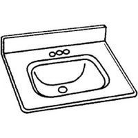 37in. x 22in. bone doverstone rectangular ular l