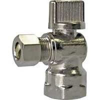 quarter turn angle water supply line valve, 1/2in. x 3/8in.