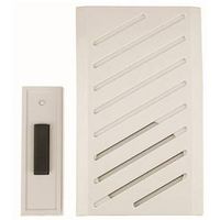 plug-in wireless door chime, white