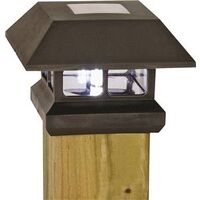 Post Cap Outdoor Solar Light, Light Brown