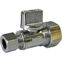Quarter Turn Straight Water Supply Line Valve, 5/8" x 3/8"