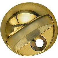Low Rise Floor Door Stop, Polished Brass