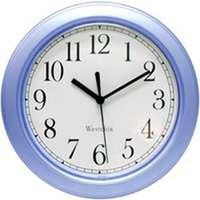 round wall clock, 8 1/2in. blue