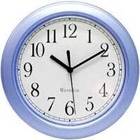 Round Wall Clock, 8 1/2in. Blue
