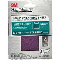 Sandblaster Clip On Palmsheet, 60 Grit
