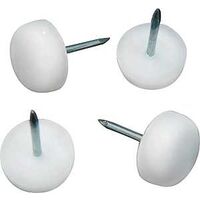 Plastic Base Glides Nail On, 3/4in.