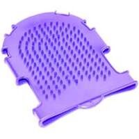Grooming Glove with Bristle Brush, Purple