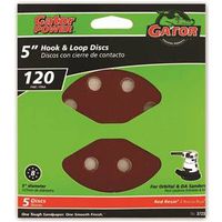 7852734 - 5IN 120GRIT 8HOLE HK/LOOP 5PK