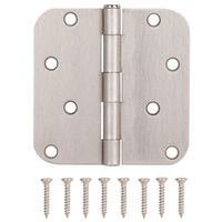 radius residential hinge, satin nickel 4in.