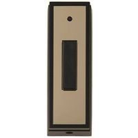 black chime button brass insert
