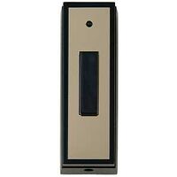 black chime button brass insert