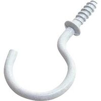 White Cup Hook, 1 1/4"
