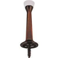 rigid door stop bright brass, 3in.