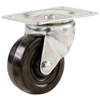 rubber swivel wheel plate caster, 3in.
