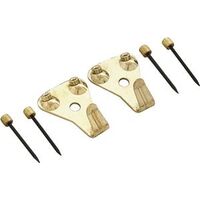 Push Pin Picture Hanger, 50 Lb Brass