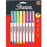 Sharpie Markers, Ultra Fine Point Assorted Color 8 Pk