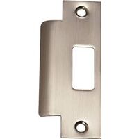 Large Lip Door Strikeplate, 4 7/8" Brushed Nickel