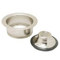 garbage disposal flange & stopper, brushed nickel