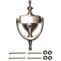Door Knocker with Viewer, Satin Nickel