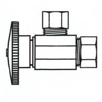 quarter turn angle valve, 5/8in. x 1/2in.