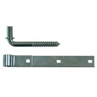 screw hook & strap hinge zinc, 10in.