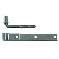 Screw Hook & Strap Hinge Zinc, 10in.