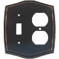 Switch & Outlet Combination Plate, Oil Rubbed Bronze