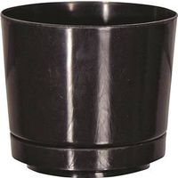 full depth planter, gloss black