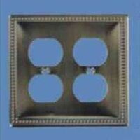 Double Outlet Wall Plate, Antique Brass