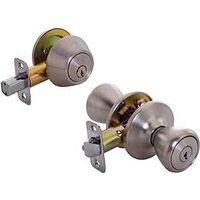 Tulip Combo Entry Lockset, Satin Stainless