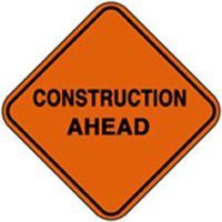 construction ahead mesh sign, 36in.