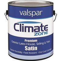 climate zone exterior latex house paint, 1 gal satin tint base
