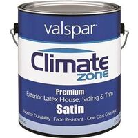 Climate Zone Exterior Latex House Paint, 1 Gal Satin Tint Base