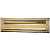 mail slot, 11in. x 2in. solid brass