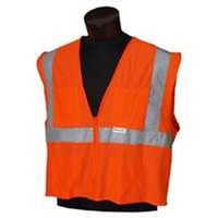 orange & silver mesh safety vest, xl/2xl
