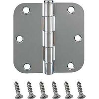 Radial Corner Door Hinge, 3 1/2in. x 3 1/2in. Chrome