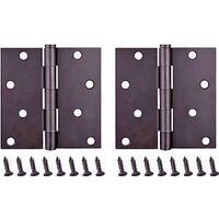 Square Corner Door Hinge, 4in. x 4in. Bronze