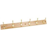 8073322 - 6 HOOK HANGER PB WOOD BACK