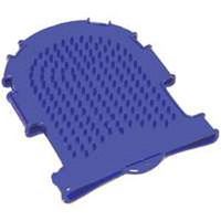 horse grooming glove with bristle brush, blue