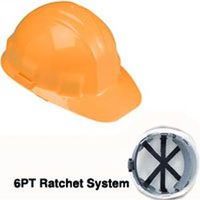 sentry iii hard hat with ratchet, orange