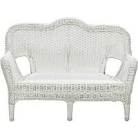 Savannah Woven Love Seat, White