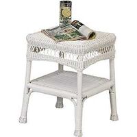 Savannah Outdoor  Side Table, 17" White