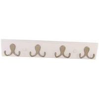 8113276 - 4 HOOK HANGER BN WOOD BACK WHT