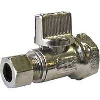 Quarter Turn Straight Water Supply Line Valve, 3/8" x 3/8"
